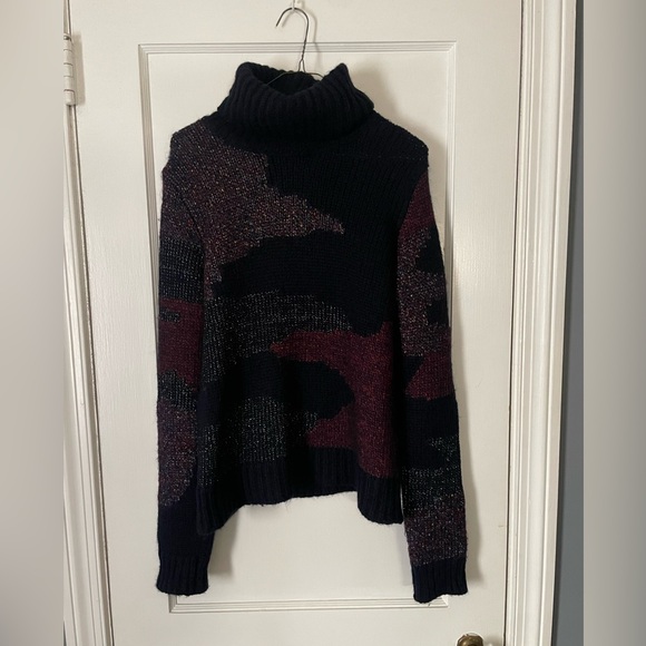 Veronica Beard Naledi Intarsia Turtleneck Sweater Size Medium - Picture 2 of 5